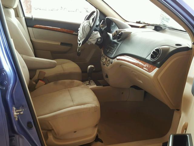 KL1TD56E89B609914 - 2009 CHEVROLET AVEO LS BLUE photo 5