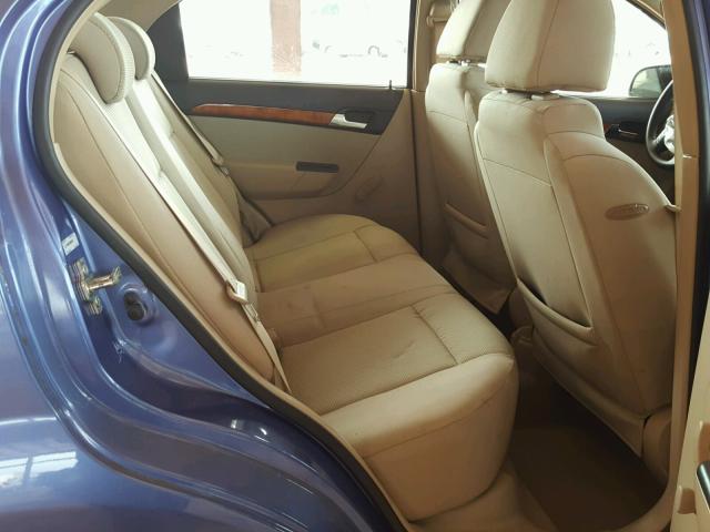 KL1TD56E89B609914 - 2009 CHEVROLET AVEO LS BLUE photo 6