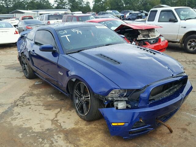 1ZVBP8CFXE5282383 - 2014 FORD MUSTANG GT BLUE photo 1