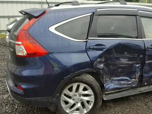 5J6RM4H73GL104201 - 2016 HONDA CR-V EXL BLUE photo 9