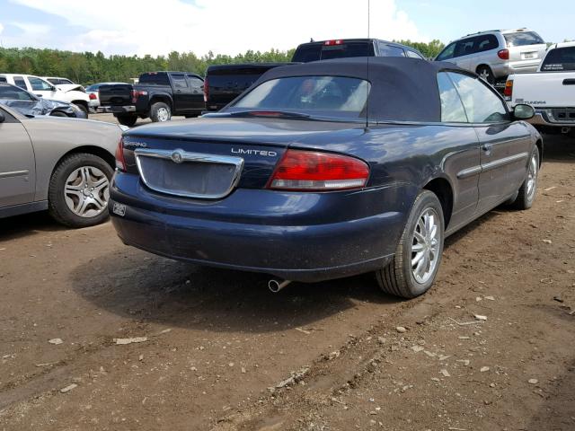 1C3EL65R92N168589 - 2002 CHRYSLER SEBRING LI BLUE photo 4