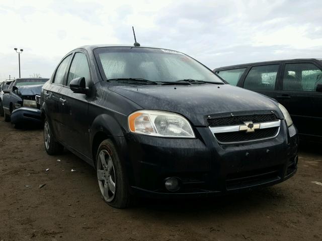 KL1TG56E39B354774 - 2009 CHEVROLET AVEO LT BLACK photo 1