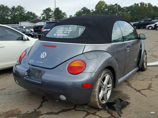 3VWCD31Y55M309830 - 2005 VOLKSWAGEN NEW BEETLE GRAY photo 4