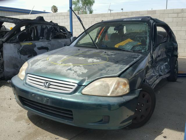 2HGEJ6617XH587682 - 1999 HONDA CIVIC BASE GREEN photo 2