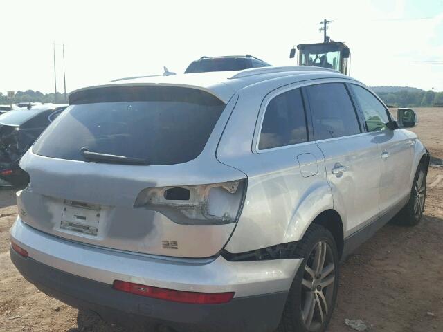 WA1BY74L27D039619 - 2007 AUDI Q7 3.6 QUA SILVER photo 4