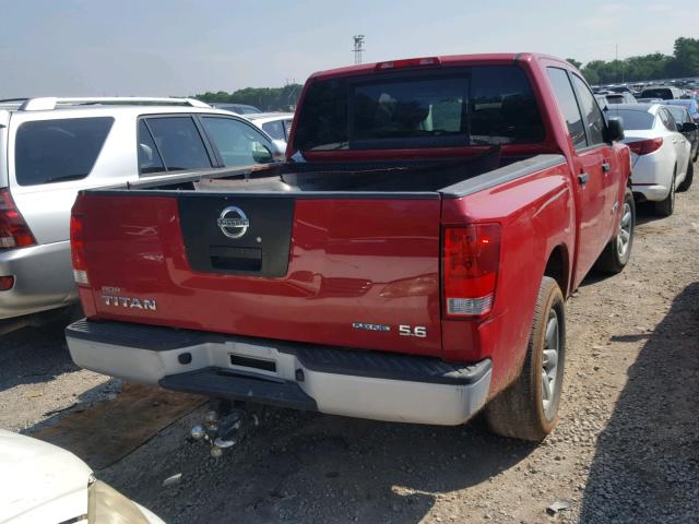 1N6BA0EK8AN300533 - 2010 NISSAN TITAN XE RED photo 4