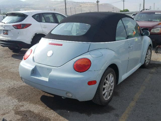 3VWCM31Y15M368308 - 2005 VOLKSWAGEN NEW BEETLE 蓝色 照片 4