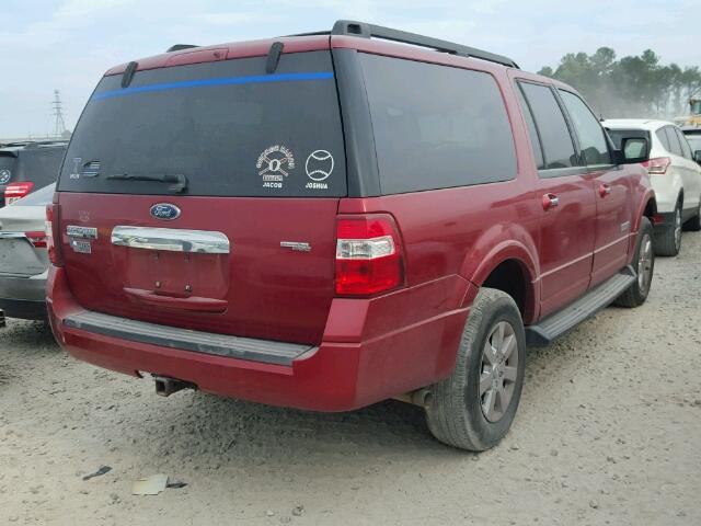 1FMFK15548LA13161 - 2008 FORD EXPEDITION RED photo 4