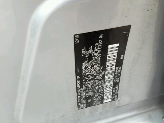 JTLZE4FEXEJ050817 - 2014 TOYOTA SCION XB 银色 照片 10