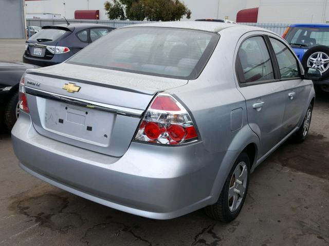 KL1TD5DE4BB169084 - 2011 CHEVROLET AVEO LS SILVER photo 4