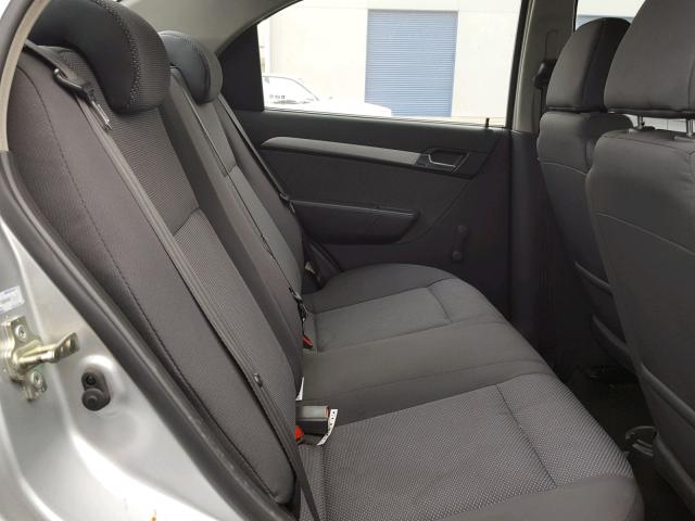 KL1TD5DE4BB169084 - 2011 CHEVROLET AVEO LS SILVER photo 6