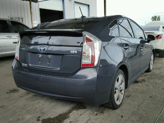 JTDKN3DU5D5631487 - 2013 TOYOTA PRIUS CHARCOAL photo 4