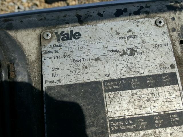 00000000000038787 - 1997 YALE FORKLIFT WHITE photo 6