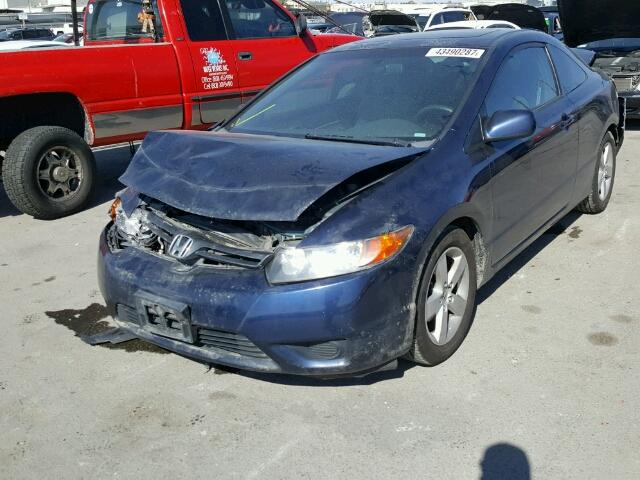 2HGFG12827H528242 - 2007 HONDA CIVIC EX BLUE photo 2