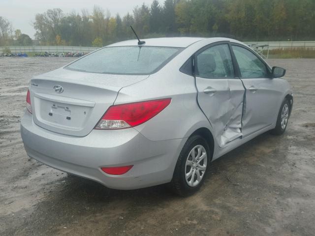 KMHCT4AE0EU664848 - 2014 HYUNDAI ACCENT GLS SILVER photo 4