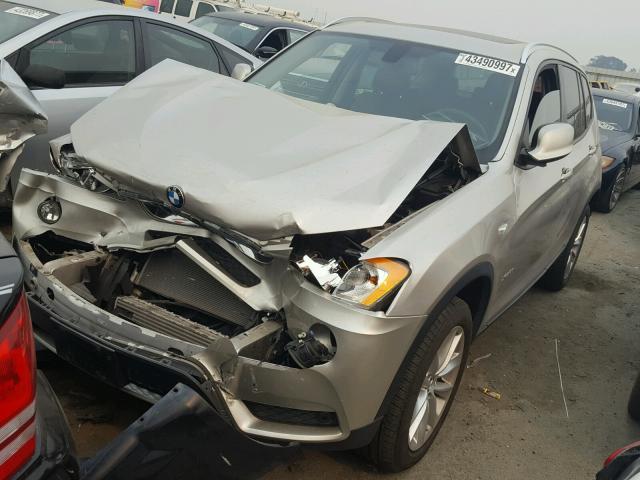 5UXWX9C54E0D26393 - 2014 BMW X3 XDRIVE2 SILVER photo 2