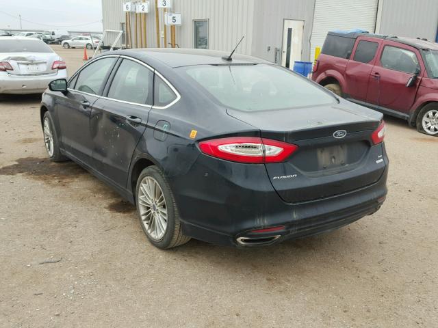 3FA6P0H93ER257790 - 2014 FORD FUSION SE BLACK photo 3