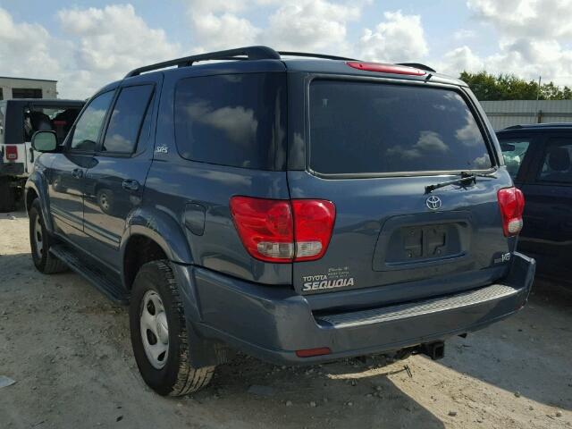 5TDZT34A06S266174 - 2006 TOYOTA SEQUOIA SR BLUE photo 3