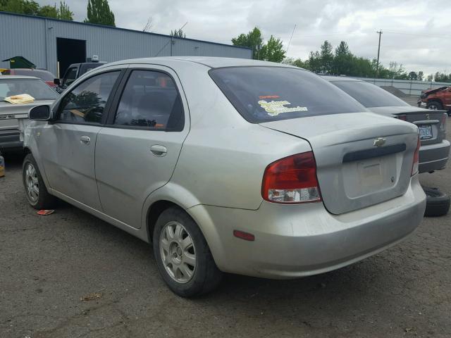 KL1TD52665B356861 - 2005 CHEVROLET AVEO BASE Gümüş foto 3