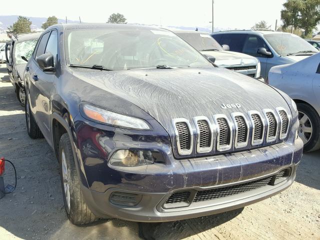 1C4PJMAB4EW144884 - 2014 JEEP CHEROKEE S BLUE photo 1