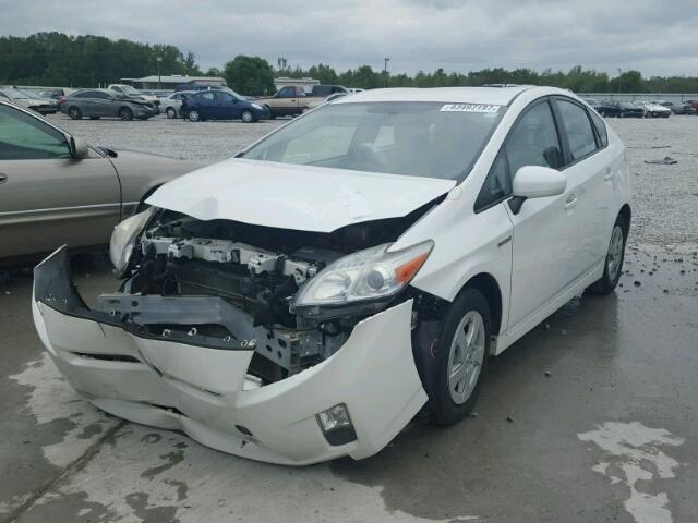 JTDKN3DUXA0227576 - 2010 TOYOTA PRIUS WHITE photo 2