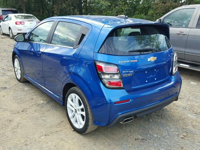 1G1JD6SB1H4125225 - 2017 CHEVROLET SONIC LT BLUE photo 3