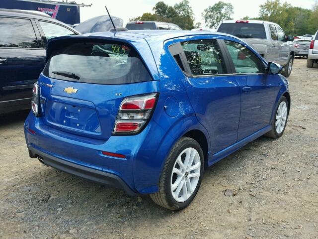 1G1JD6SB1H4125225 - 2017 CHEVROLET SONIC LT BLUE photo 4