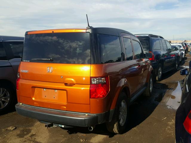 5J6YH28748L013413 - 2008 HONDA ELEMENT EX ORANGE photo 4