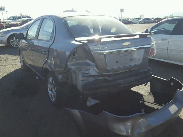 KL1TD56638B047461 - 2008 CHEVROLET AVEO BASE GRAY photo 3