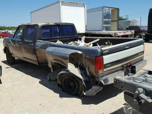 2FTJW35M6NCA43709 - 1992 FORD F350 BROWN photo 3