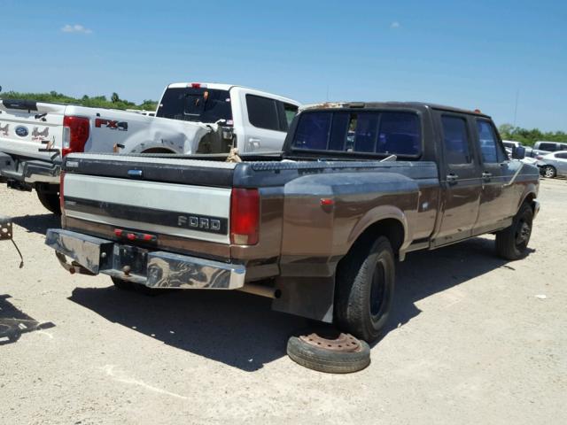 2FTJW35M6NCA43709 - 1992 FORD F350 BROWN photo 4