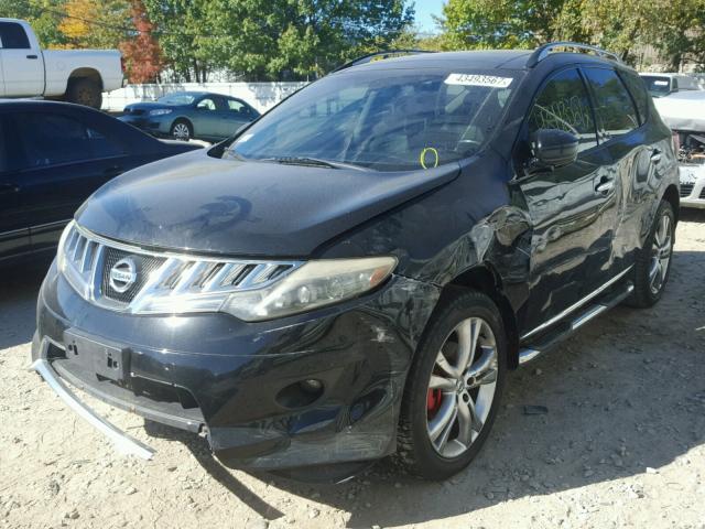 JN8AZ18W89W108826 - 2009 NISSAN MURANO S BLACK photo 2