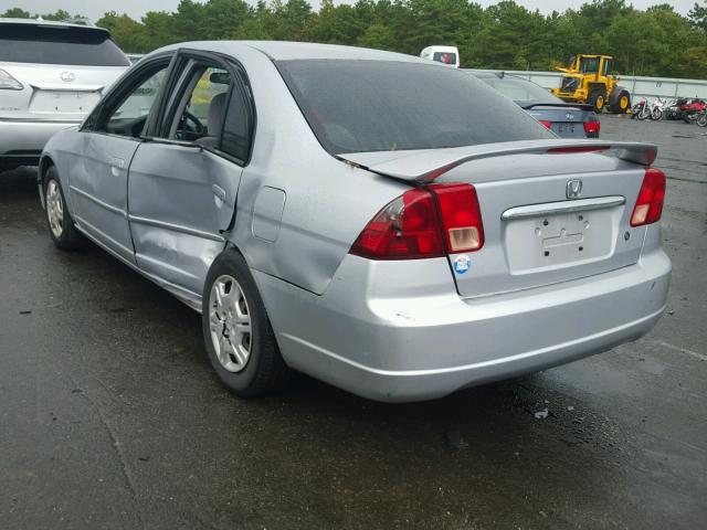 2HGES16592H540410 - 2002 HONDA CIVIC LX SILVER photo 3