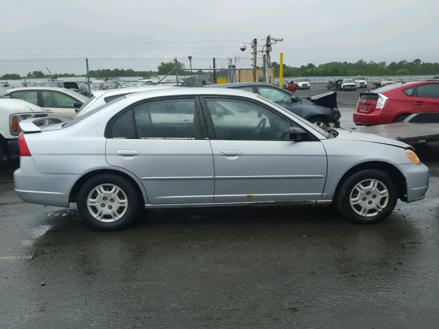 2HGES16592H540410 - 2002 HONDA CIVIC LX SILVER photo 9