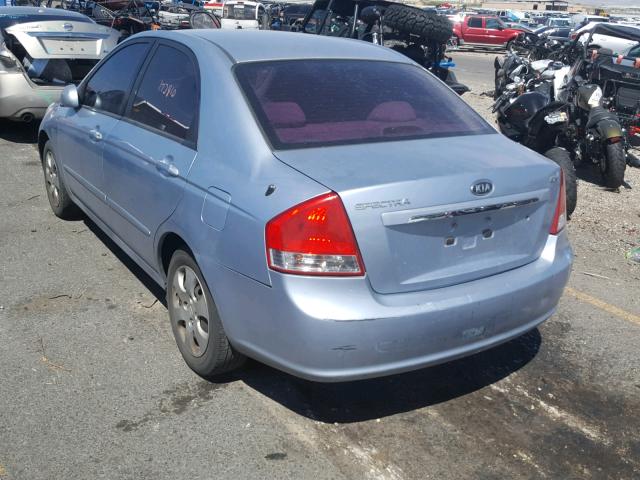 KNAFE121085552309 - 2008 KIA SPECTRA EX BLUE photo 3