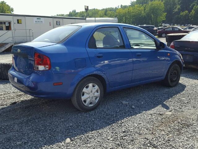 KL1TD52634B226311 - 2004 CHEVROLET AVEO BLUE photo 4