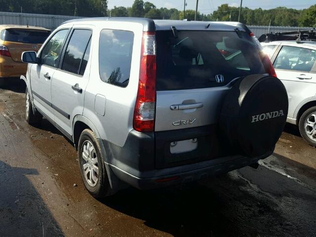 JHLRD68816C012452 - 2006 HONDA CR-V SILVER photo 3