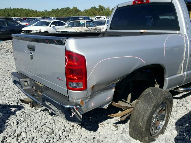 1D7HA18N46S610122 - 2006 DODGE RAM 1500 SILVER photo 9