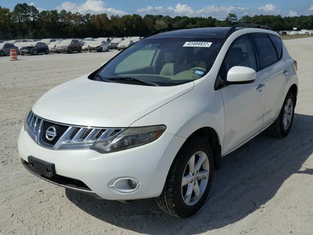 JN8AZ18W69W122840 - 2009 NISSAN MURANO S WHITE photo 2