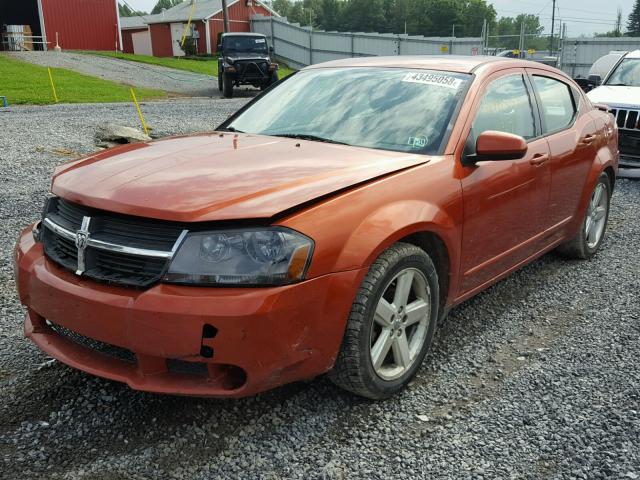 1B3LC76M58N228888 - 2008 DODGE AVENGER R/ ORANGE photo 2