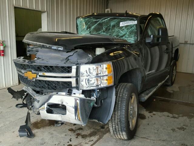 1GC1KXCG0EF192167 - 2014 CHEVROLET SILVERADO BLACK photo 2