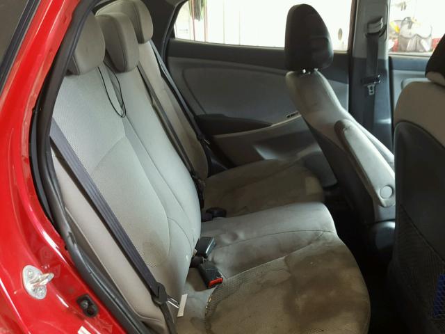 KMHCT4AE0EU649444 - 2014 HYUNDAI ACCENT GLS RED photo 6