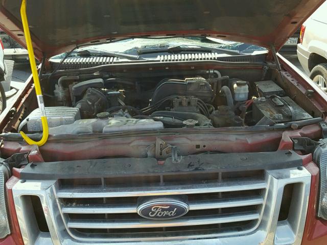 1FMEU31E88UB27049 - 2008 FORD EXPLORER S RED photo 7