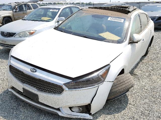 KNALC4J18H5042706 - 2017 KIA CADENZA PR WHITE photo 2