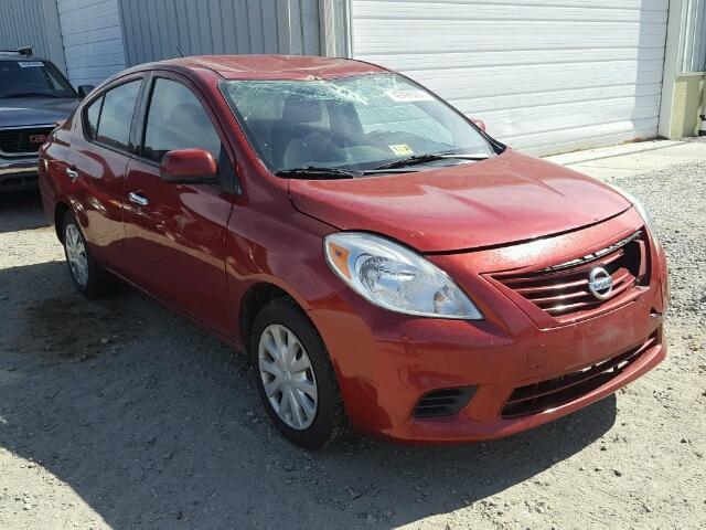 3N1CN7AP7EL835187 - 2014 NISSAN VERSA S RED photo 1