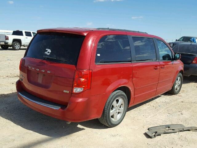 2C4RDGCG3CR263817 - 2012 DODGE GRAND CARA RED photo 4