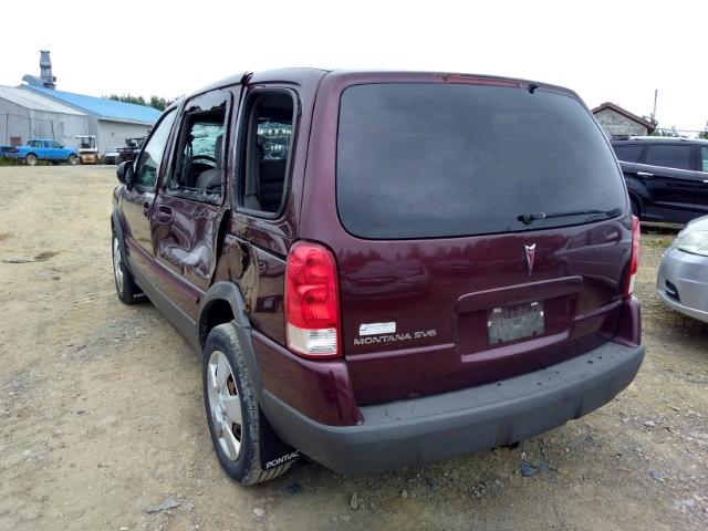 1GMDU03148D166936 - 2008 PONTIAC MONTANA SV BURGUNDY photo 3