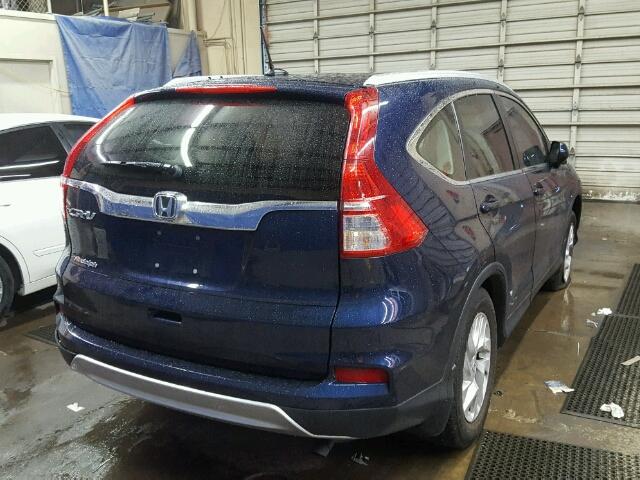 2HKRM3H71FH509640 - 2015 HONDA CR-V EXL BLUE photo 4