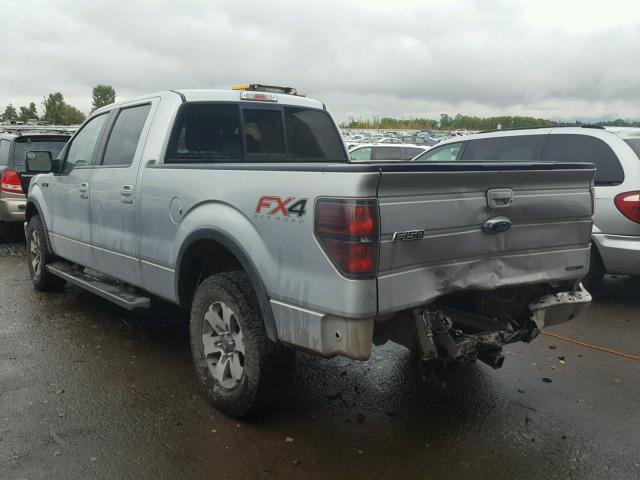 1FTFW1EF1DKD61193 - 2013 FORD F150 SILVER photo 3