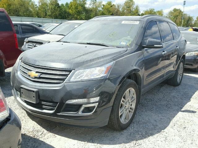 1GNKVGKDXFJ284556 - 2015 CHEVROLET TRAVERSE L BLACK photo 2